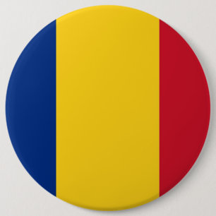 Button with Flag of Romania