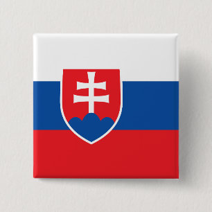 Button with Flag of Slovakia