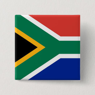Button with Flag of South Africa