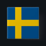 Button with Flag of Sweden<br><div class="desc">Showcase your Swedish pride with this eye-catching magnet featuring the flag of Sweden! Crafted with meticulous attention to detail, this magnet is more than just a decoration; it's a celebration of Swedish culture and identity. The bold design proudly showcases the iconic blue field with a golden Nordic cross of the...</div>