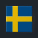 Button with Flag of Sweden<br><div class="desc">Showcase your Swedish pride with this eye-catching magnet featuring the flag of Sweden! Crafted with meticulous attention to detail, this magnet is more than just a decoration; it's a celebration of Swedish culture and identity. The bold design proudly showcases the iconic blue field with a golden Nordic cross of the...</div>