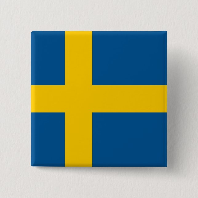 Button with Flag of Sweden (Front)