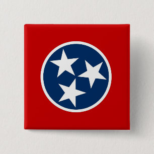 Button with Flag of Tennessee