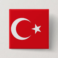 Button with Flag of Turkey