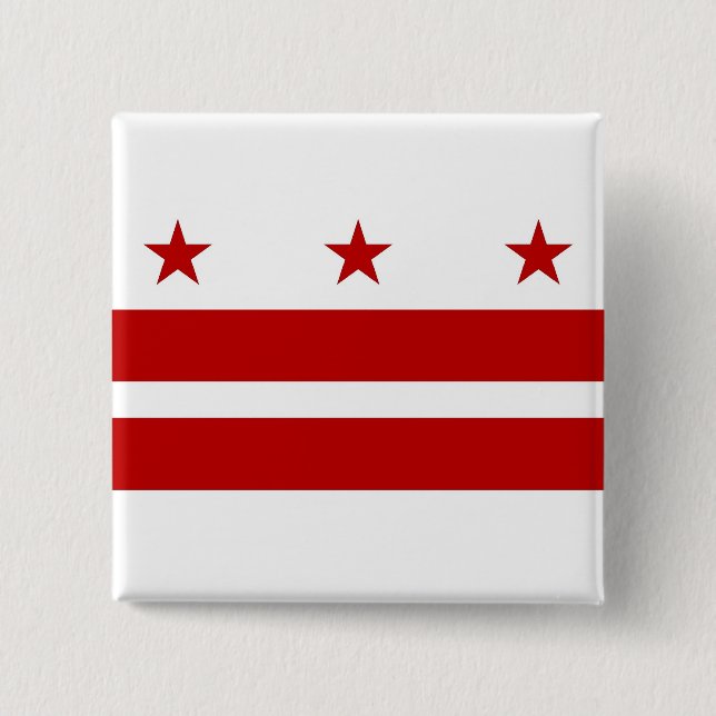 Button with Flag of Washington DC (Front)