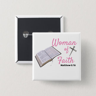 Button: Woman of Faith 2 Inch Square Button