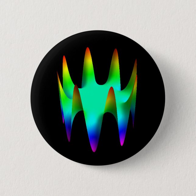 Button: Zernike polynomial Z(8,8) 2 Inch Round Button (Front)