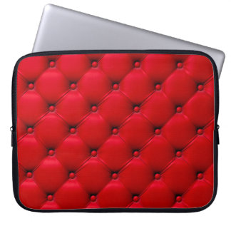 Buttoned on the red Texture. Repeat pattern Laptop Sleeve