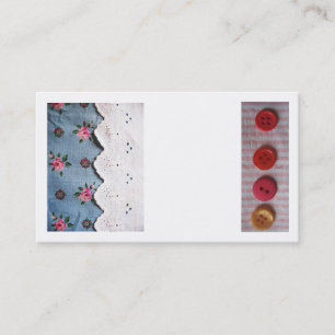 Buttons and lace sewing business card