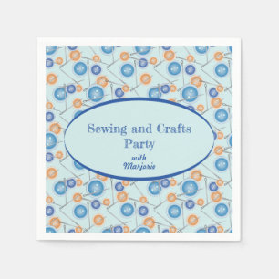 Buttons and Needles Custom Sewing Crafts Party Napkin