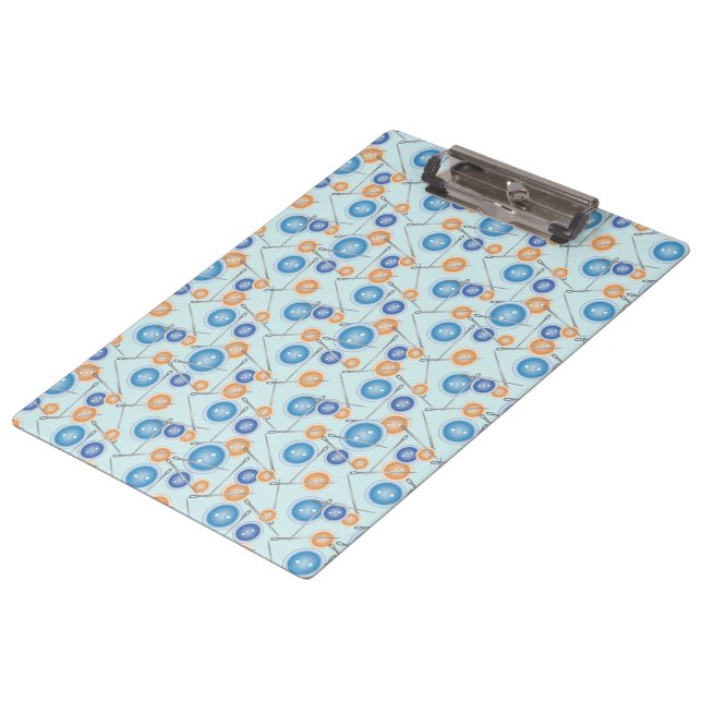 Buttons and Sewing Needles Clipboard (Angled)
