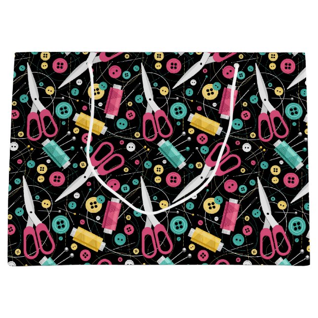Buttons And Spools Large Gift Bag (Front)