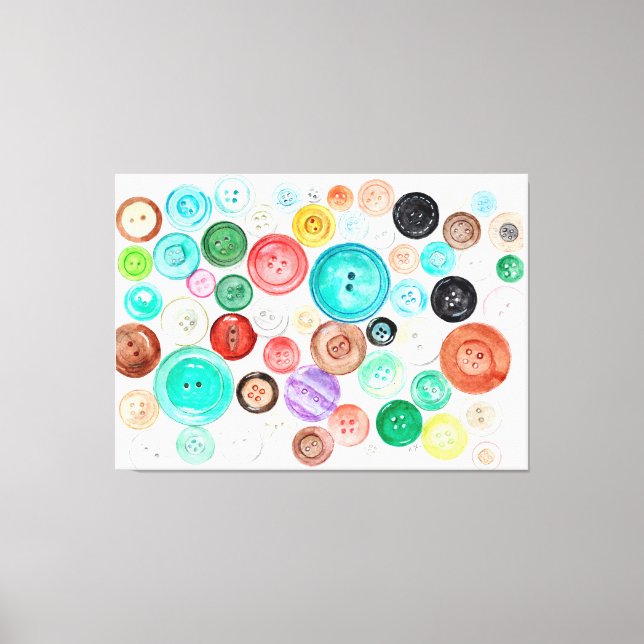 Buttons! Canvas Print (Front)