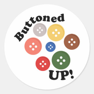 Buttons Classic Round Sticker