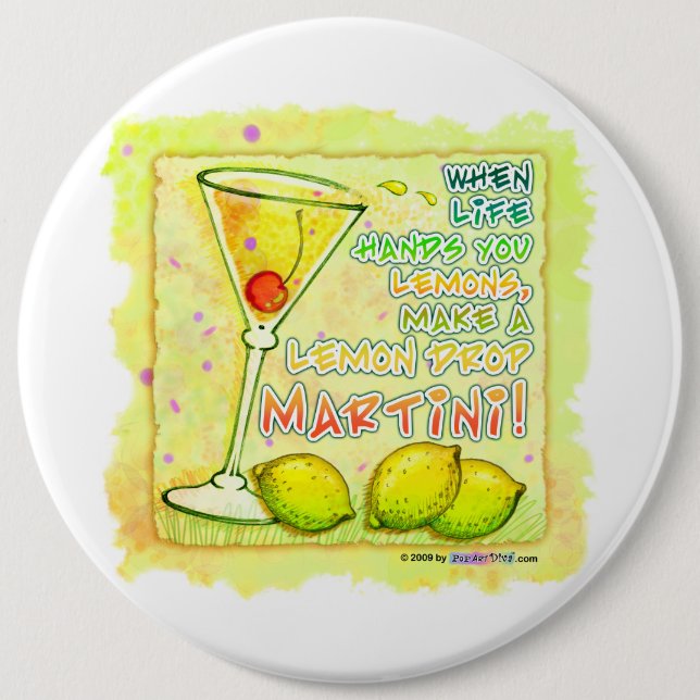 Buttons, Pins - Lemon Drop Martini (Front)