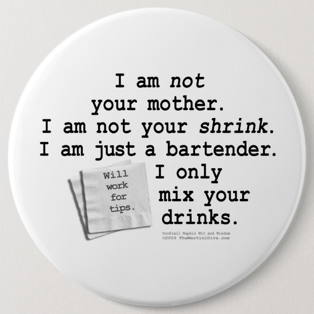 Buttons, Pins - Not Your Shrink (Front)