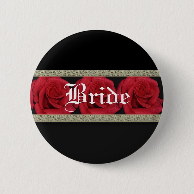 Buttons template - customizable red roses (Front)