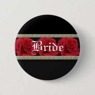 Buttons template - customizable red roses