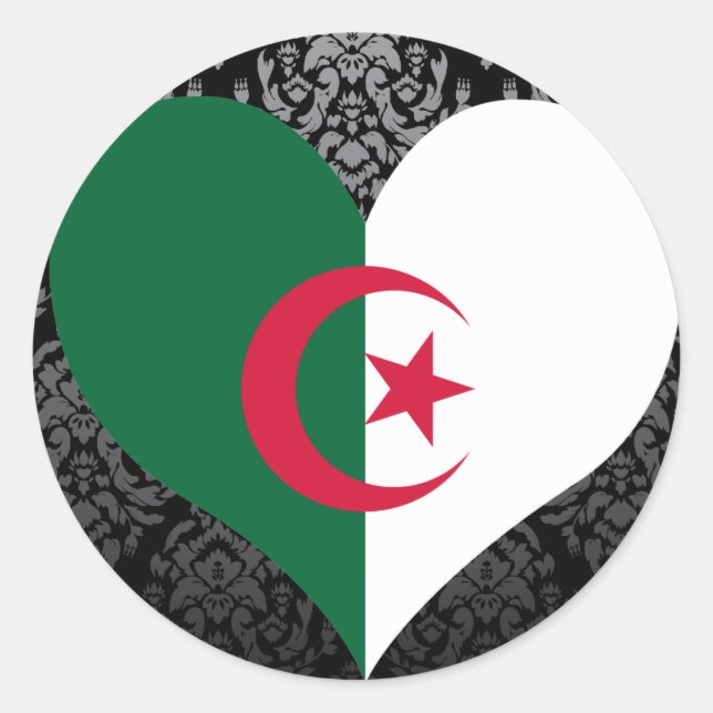 Buy Algeria Flag Classic Round Sticker (Front)