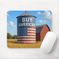 Buy American Sign On a Farm Silo