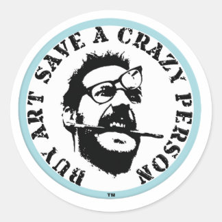 Buy Art Save A Crazy Person Sticker 