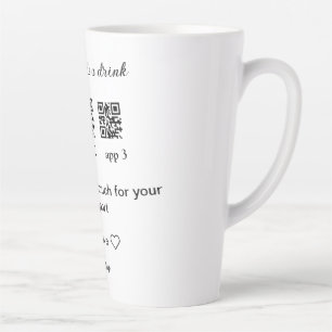 buy bride a drink scan QR code thank youInvitation Latte Mug