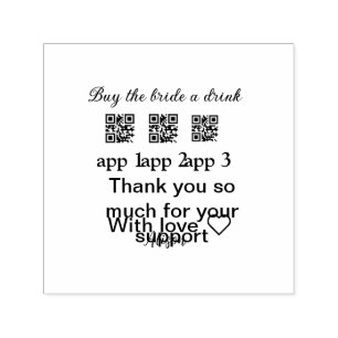 buy bride a drink scan QR code thank youInvitation Self-inking Stamp