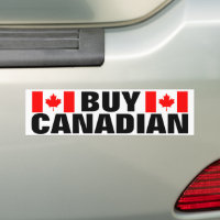 Buy Canadian car bumper stickers with Canada flag