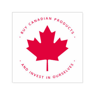 BUY CANADIAN invest in Canada proud and free nfs Self-inking Stamp