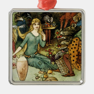 Buy From Us With a Golden Curl Metal Ornament