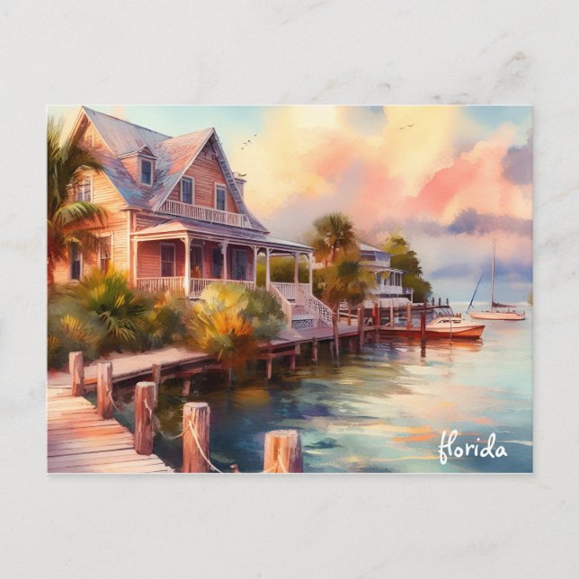 buy house Travel Vintage keys florida postcards (Front)