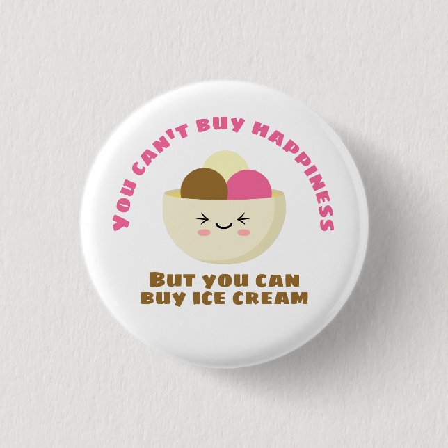 Buy Ice Cream 1 Inch Round Button (Front)