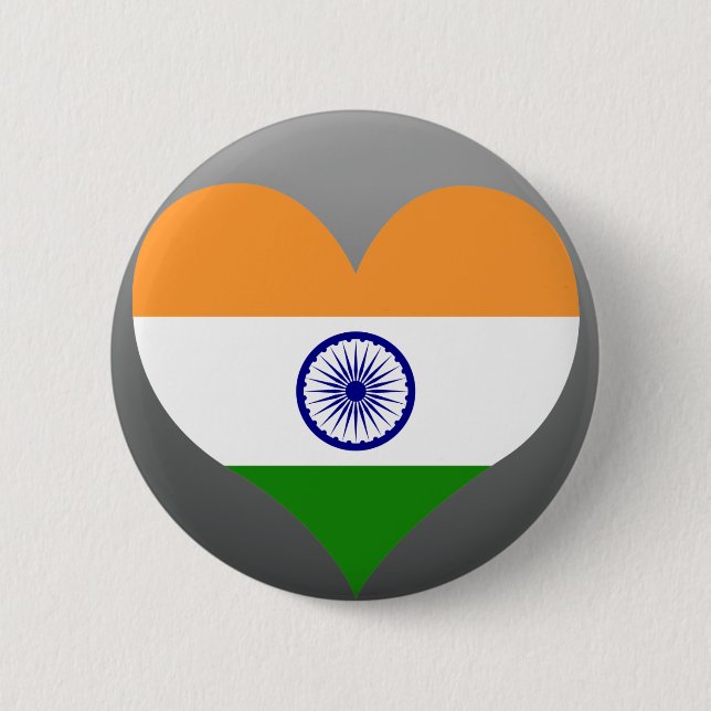 Buy India Flag 2 Inch Round Button (Front)