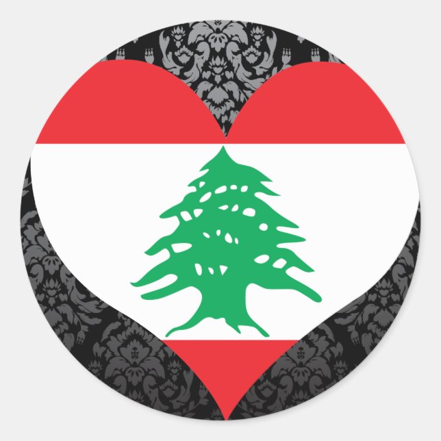 Buy Lebanon Flag Classic Round Sticker (Front)