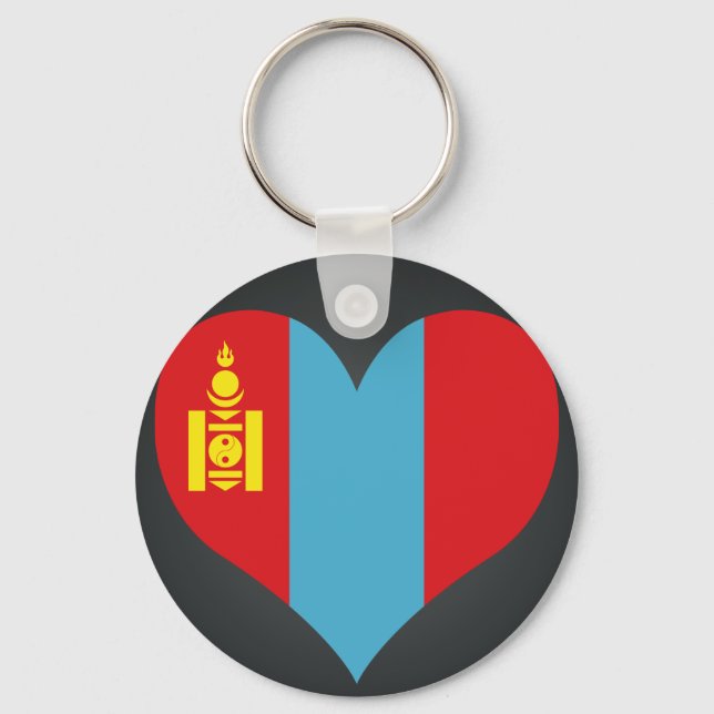 Buy Mongolia Flag Keychain (Front)