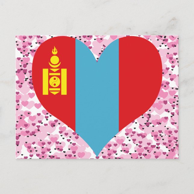Buy Mongolia Flag Postcard (Front)