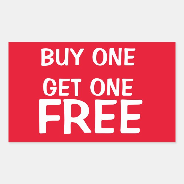 BUY ONE GET ONE FREE STICKER (Front)