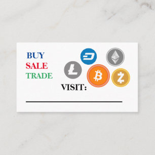 buy sale and trade crypto  business card