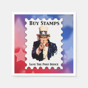 Buy Stamps Save The Post Office Napkin