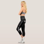 Buy the Bride a Drink Capri Leggings<br><div class="desc">Black capri pants are personalized with the brides's name on the leg and "Buy the Bride a Drink" on the backside. Great bachelorette party or girl's weekend outfit for everyone in the bride's tribe to wear. MATCHING items in our collection.</div>