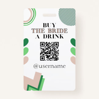 Buy the Bride a Drink Crowdfund Bachelorette Badge