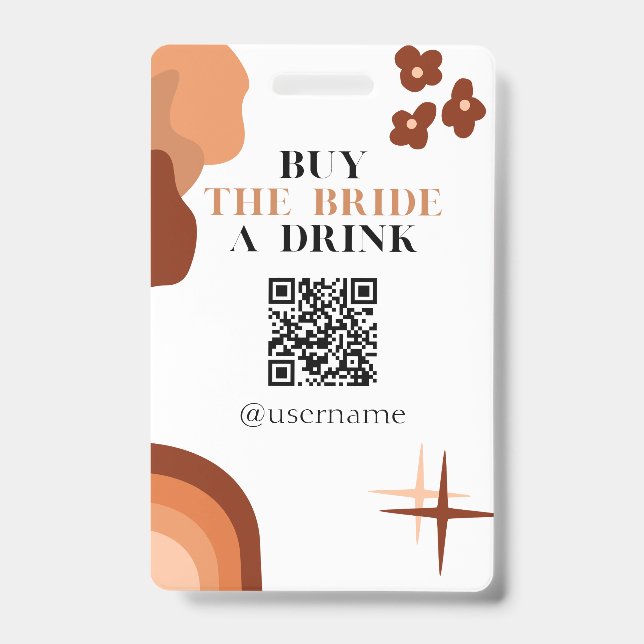 Buy the Bride a Drink Crowdfund Bachelorette Badge (Front)