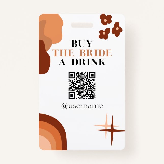 Buy the Bride a Drink Crowdfund Bachelorette Badge (Front)