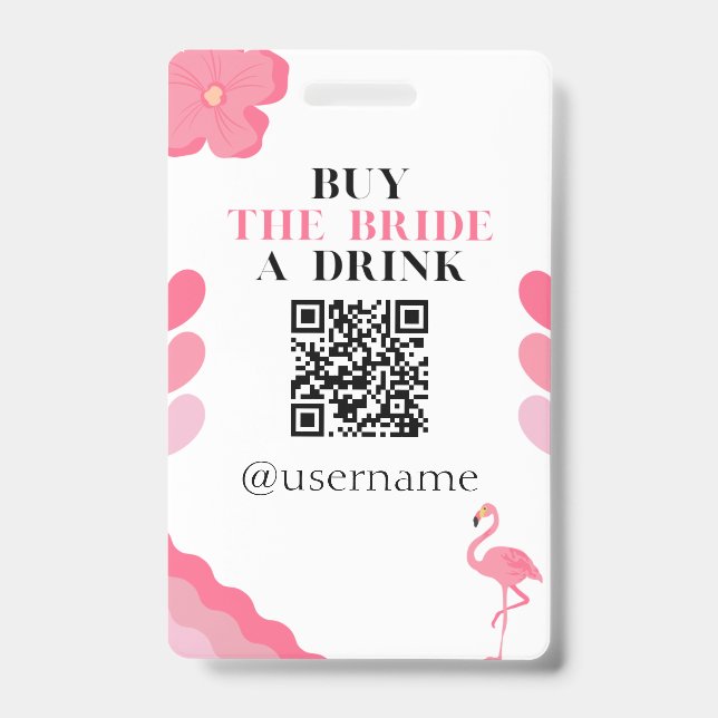 Buy the Bride a Drink Crowdfund Bachelorette Badge (Front)
