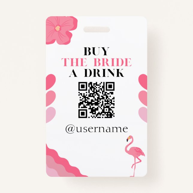 Buy the Bride a Drink Crowdfund Bachelorette Badge (Front)