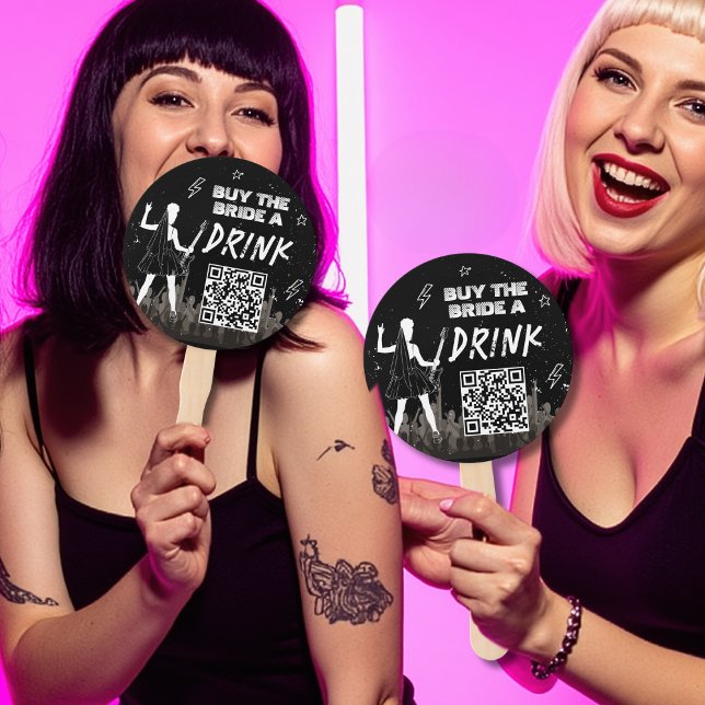 Buy the Bride a Drink Last Tour Punk Bachelorette Hand Fan (Creator Uploaded)
