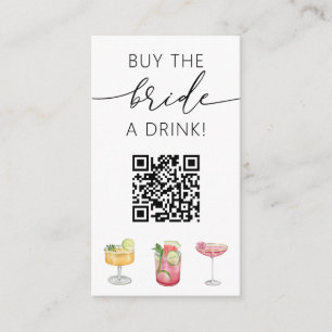 Buy the Bride a Drink QR Code Enclosure Card
