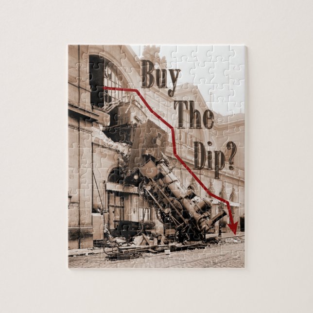 Buy The Dip Stock Market Humor Jigsaw Puzzle (Vertical)