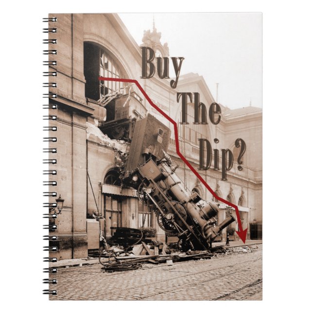 Buy The Dip Stock Market Humour Notebook (Front)