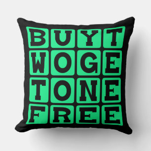 Buy Two Get One Free, Pregnant With Triplets Throw Pillow